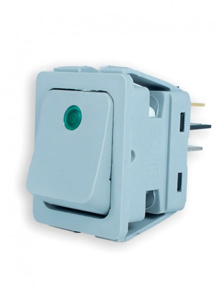 Выключатель клавишный с зеленой линзой C6053PLNAB