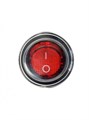 Выключатель одноклавишный 15А/250V, круглый (красный) 10291