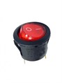 Выключатель одноклавишный 15А/250V, круглый (красный) 10291